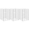 vidaXL Gabion plantenbakken 3 st verhoogd 30x30x50 cm ijzer