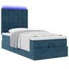 vidaXL Ottoman bed met matrassen en LED's 80x200cm fluweel donkerblauw