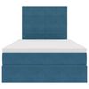 vidaXL Opbergbed met LED met matras met LED Blauw 120 x 190 cm Fluweel