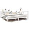 vidaXL Bed met boekenkast zonder matras grenenhout wit 180x200 cm