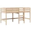 vidaXL Halfhoogslaper met ladder en bedhuis grenenhout 90x190 cm