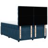 vidaXL Boxspring met matras fluweel donkerblauw 140x190 cm