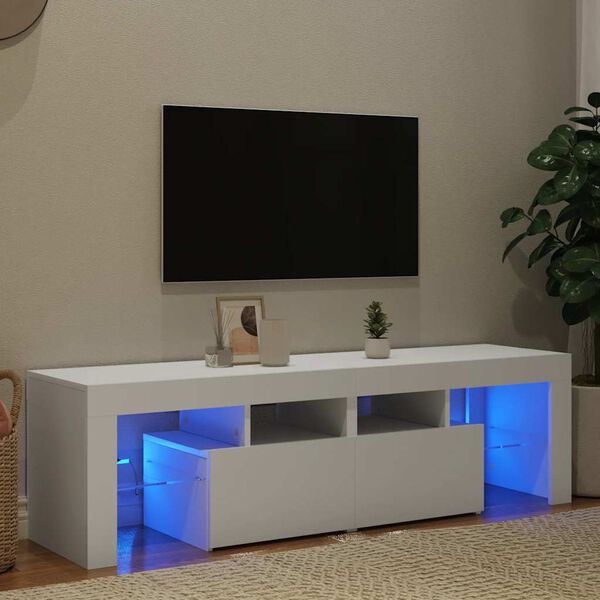 vidaXL Tv-meubel met LED-verlichting 140x36,5x40 cm wit