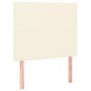 vidaXL Boxspring met matras kunstleer cr&egrave;mekleurig 90x190 cm