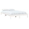 vidaXL Bedframe massief grenenhout wit 200x200 cm