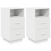 vidaXL Nachtkastjes 2 st met 2 lades 36x36x68 cm wit