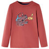 Kindershirt met lange mouwen 104 roodbruin