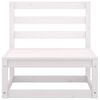 vidaXL 4-delige Loungeset massief grenenhout wit