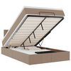vidaXL Bed poef met matrassen en LED's 120x190cm kunstleer