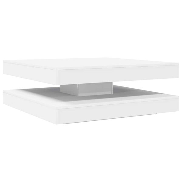 vidaXL Salontafel 360 graden draaibaar 90x90x34,5 cm wit