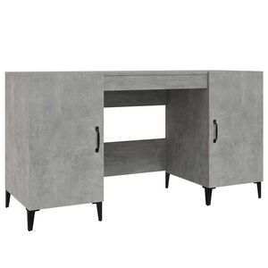 vidaXL Bureau 140x50x75 cm bewerkt hout betongrijs