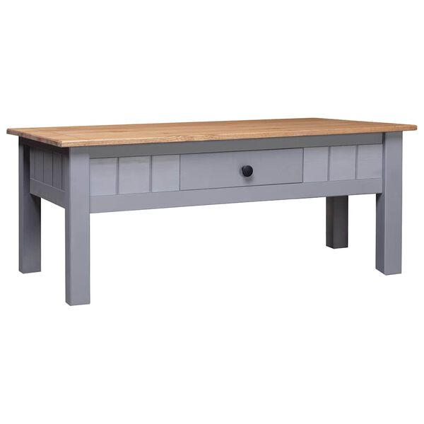 vidaXL Salontafel Panama Range 100x60x43,5 cm massief grenenhout grijs