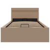 vidaXL Bedframe met opslag en LED kunstleer cappuccino 100x200 cm