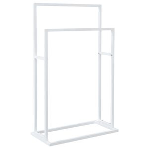 vidaXL Handdoekenrek vrijstaand 48x24x78,5 cm ijzer wit