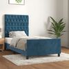 vidaXL Bedframe zonder matras 90x190 cm fluweel donkerblauw