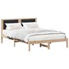 vidaXL Bedframe met Gevoerd Hoofdgedeelte Zwart 140 x 190 cm