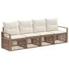 vidaXL Tuinbankenset 4 pcs Beige poly rattan