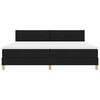 vidaXL Boxspringbed met matras met hoofdeinde Zwart 200 x 200 cm Stof