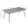 vidaXL Tuintafel mesh 170x89,5x72,5 cm staal antraciet