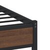vidaXL Bedframe zonder matras metaal bruin eikenkleurig 100x190 cm