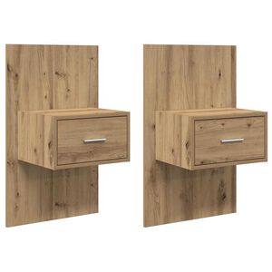 vidaXL Nachtkastje 2 st Artisan Eiken 50 x 32,5 x 80cm Bewerkt hout