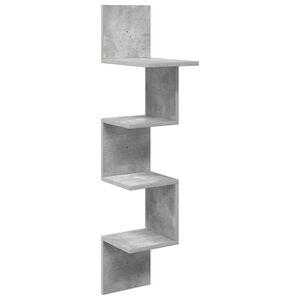 vidaXL Wandplank Muurmontage Betongrijs 32 x 21 x 107 cm Bewerkt hout