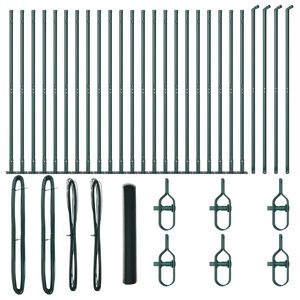 vidaXL Afrasteringspaal Groen