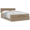 vidaXL Ottoman bed met matras 140x190cm kunstleer cappuccinokleurig