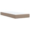 vidaXL Boxspring met matras kunstleer cappuccinokleurig 90x200 cm