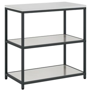 vidaXL Keukenplankeenheid HATTEM Zilverkleurig 90 x 50 x 92 cm Staal