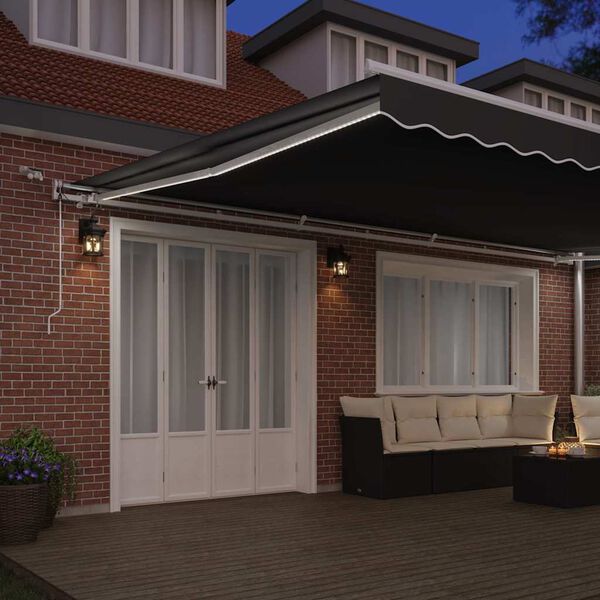 vidaXL Zijde Frame met LED-striplichten Wit 600 &times; 350 cm Aluminium