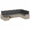 vidaXL Tuin Sofa Set 8 st Lichtgrijs poly rattan