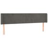 vidaXL Hoofdbord LED 183x16x78/88 cm fluweel donkergrijs