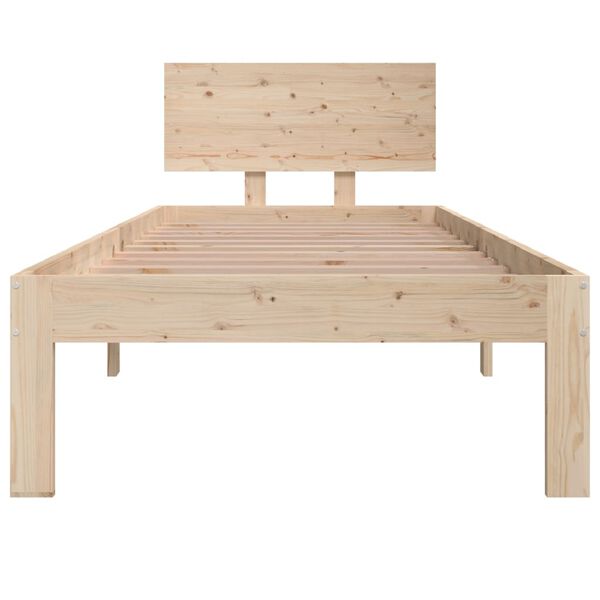 vidaXL Bedframe massief hout 75x190 cm