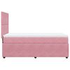vidaXL Boxspring met matras fluweel roze 90x190 cm