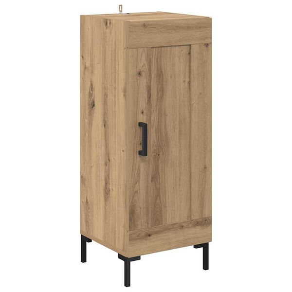 vidaXL Dressoir Olden Artisan Eiken 34,5 x 34 x 90 cm