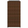 vidaXL Plantenbakken 2 st 30x30x60 cm poly rattan bruin