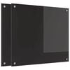 vidaXL Keukenachterwand 2 st Zwart 70 x 60 cm gehard glas