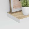 vidaXL Wandschap zwevend 60x23,5x3,8 cm MDF eikenkleurig en wit