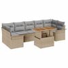 vidaXL Tuin Sofa Set 8 st beige en lichtgrijs