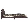 vidaXL Bedframe zonder matras "Hanko" stof donkerbruin 160x200 cm