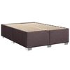 vidaXL Boxspring met matras stof donkerbruin 140x190 cm