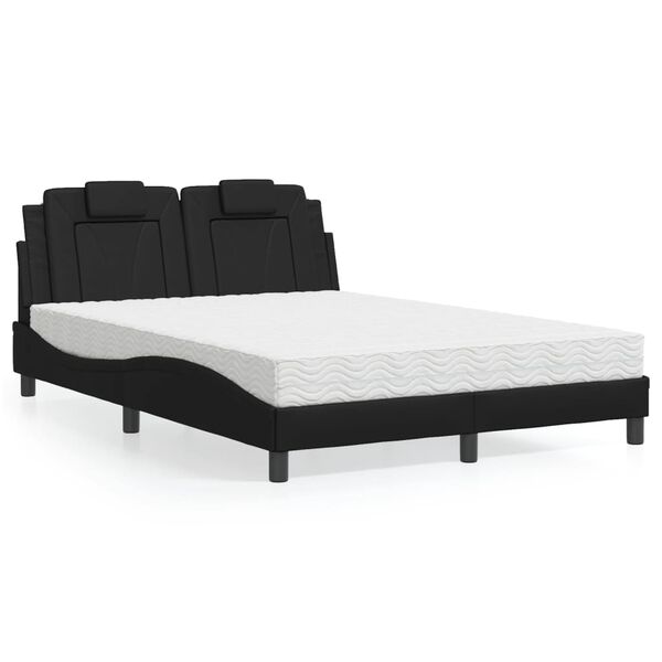 vidaXL Bed "Viana" met matras kunstleer zwart 120x200 cm
