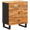 vidaXL Bed kast met lade Bruin 50 x 33 x 62 cm Massief Mango Hout