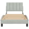 vidaXL Bedframe zonder matras "Hanko" 80x200 cm fluweel lichtgrijs