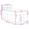 vidaXL Boxspring met matras stof donkergrijs 90x190 cm