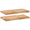 vidaXL Wandschappen 2 st zwevend olieafwerking 60x40x4 cm acaciahout