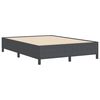 vidaXL Boxspringbed Donkergrijs 140 x 200 cm Katoen Stof