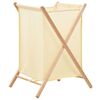 vidaXL Wasmand 42x41x64 cm cederhout en stof beige