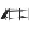 vidaXL Kinder loft bedframe met glijbaan Zwart en Anthraciet